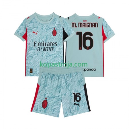 Billiga Fotbollströjor AC Milan Mike Maignan 16 Målvakt Barn Hemma tröja 2025/26 Kortärmad
